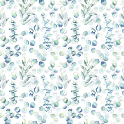 seamless Seamless 3D PBR Texture with Soft Watercolor Greenery and Leaf Motifs texture 8k free download PBR