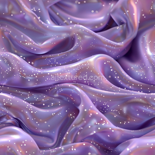 Seamless 3D PBR Glossy Fabric Texture in Purple with Sparkling Details