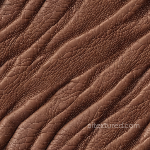 Wrinkled Crocodile Grain Brown Leather PBR Texture seamless Leather PBR texture