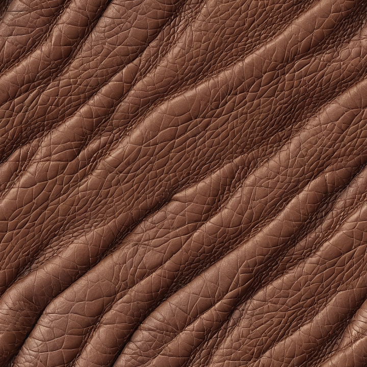 Wrinkled Crocodile Grain Brown Leather seamless PBR texture preview