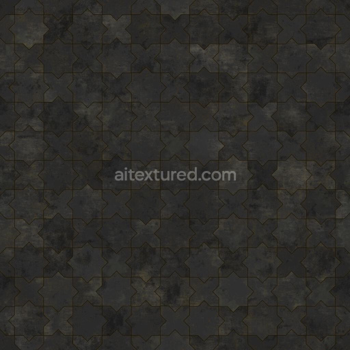 Antique Black Clay Flooring Tile Texture | Free PBR
