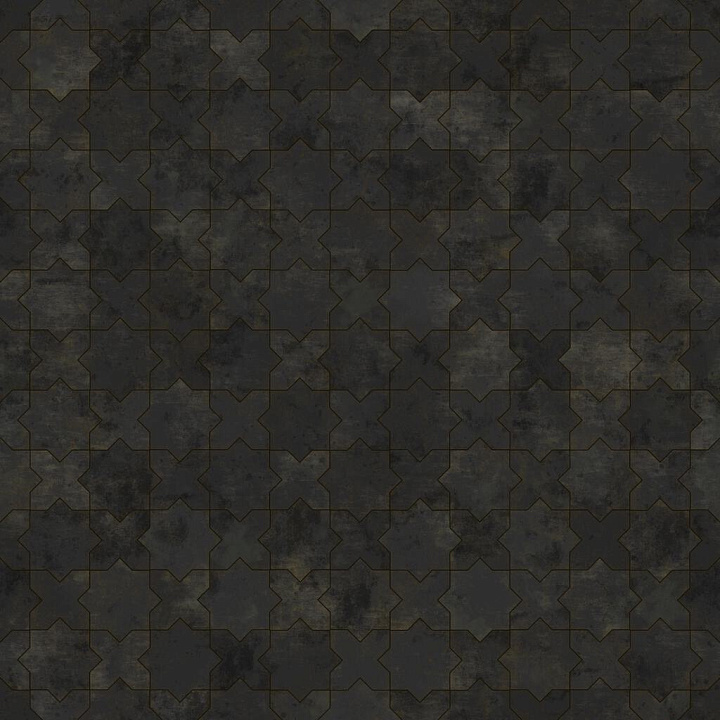 Antique Black Clay Flooring Tile seamless PBR texture preview