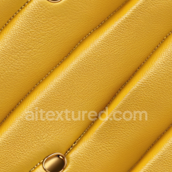 seamless Seamless 3D Quilted Yellow Pebbled Leather PBR Texture with Detailed Stitching and Gold Accent texture 8k free download PBR