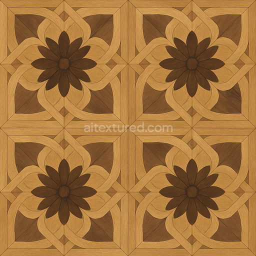 Ornamental Parquet Floor Seamless Texture