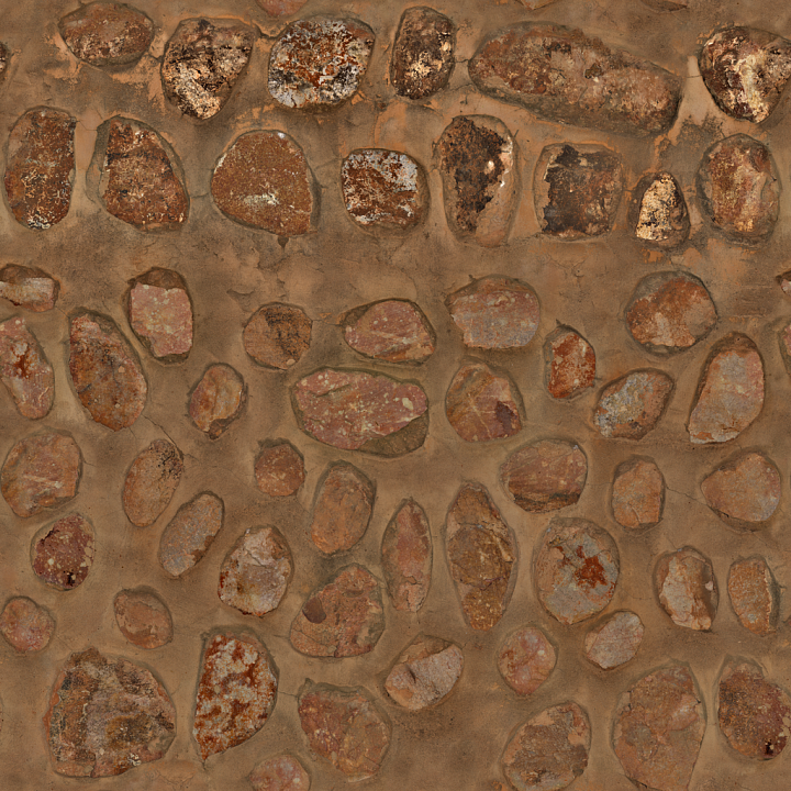 Rock Embedded Concrete - Embedded Concrete Wall Cracked Discolored Conc… seamless PBR texture preview