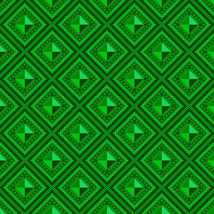 St Patrick Digital Paper Bundle of Green Geometric Patterned Fabric Dig… seamless PBR texture preview