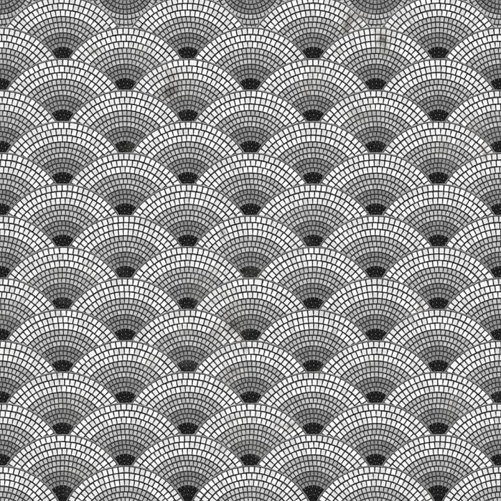 French Mosaic Tiles seamless PBR texture preview