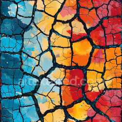 seamless Seamless 3D PBR Cracked Paint Texture with Vibrant Blue, Yellow, Red Pattern texture 8k free download PBR