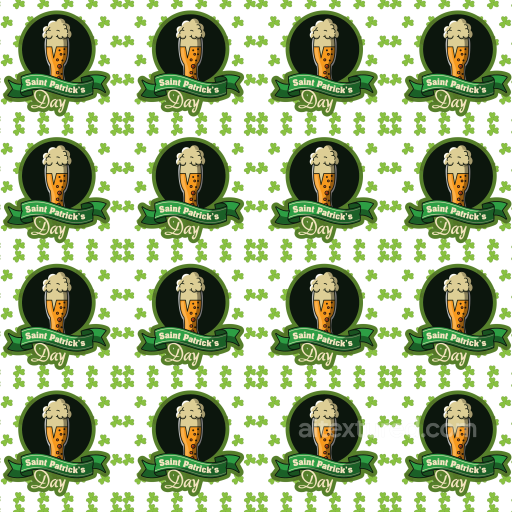 with Saint Patrick's Day beer and clover pattern seamless St patrick digital paper bundle PBR texture