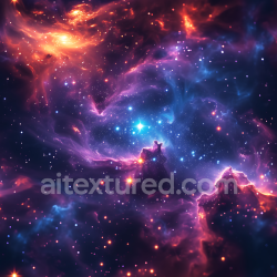 seamless Seamless 3D Space PBR Texture Featuring Vibrant Nebula Clouds and Sparkling Starfield texture 8k free download PBR