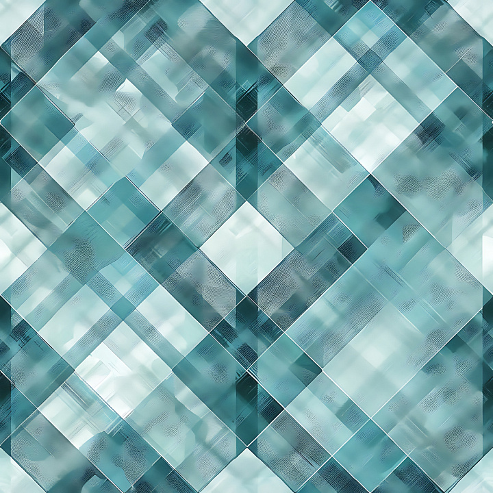 Featuring Blue Gradient Plaid Pattern with Subtle Fabric Detailing seamless PBR texture preview