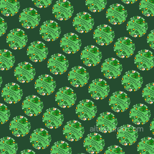 St Patrick Day Festive Pattern Texture with Shamrocks and Beer seamless St patrick PBR texture
