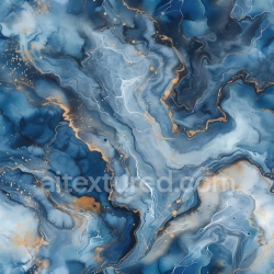 seamless Seamless 3D Blue Marble PBR Texture with Dynamic Gold Vein Patterns texture 8k free download PBR