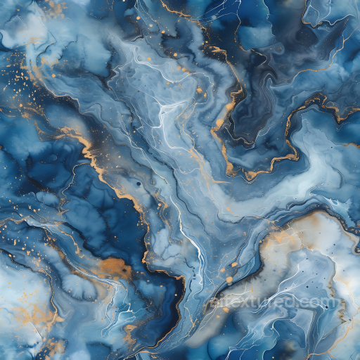 Blue Marble PBR Texture with Dynamic Gold Vein Patterns seamless Marble PBR texture