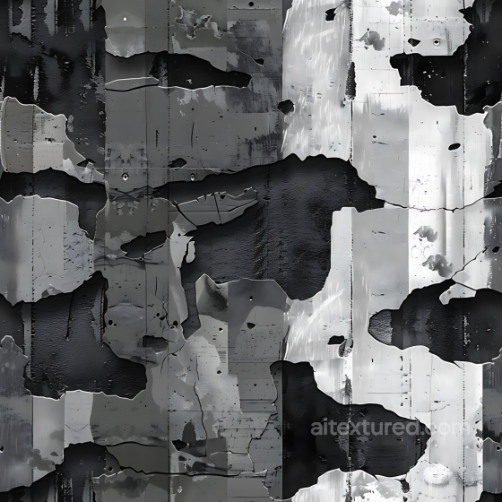 Urban Digital Camouflage PBR Texture in Monochrome Tones with Scratched Metal Surface Color Camouflage texture preview