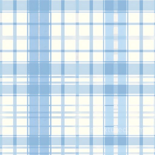Seamless 3D PBR Texture of Soft Blue and White Plaid Fabric Pattern texture preview