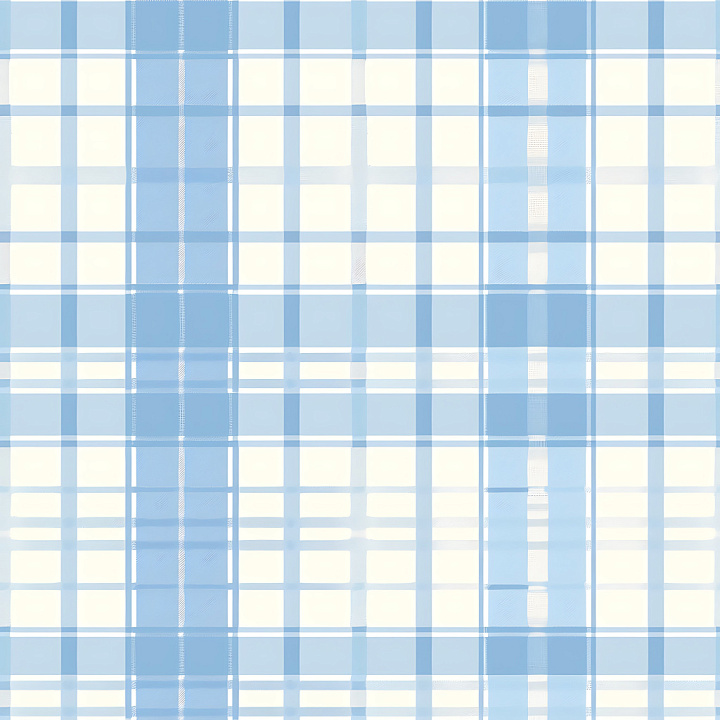 Soft Blue and White Plaid Fabric Pattern seamless PBR texture preview
