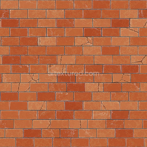 Damaged Red Brick Texture with Cracks | Free PBR