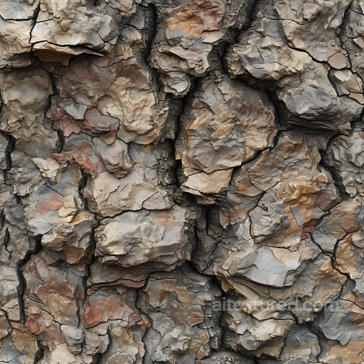 Crackled Dry Rock PBR Texture with Layered, Weathered Surface seamless Stone PBR texture