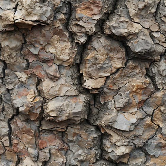 Crackled Dry Rock PBR Texture with Layered, Weathered Surface Stone texture preview