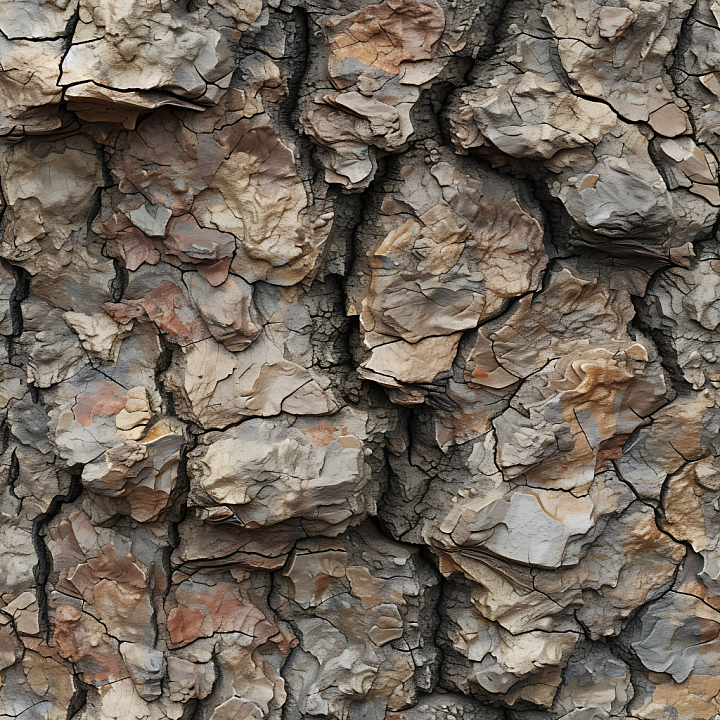 Crackled Dry Rock with Layered, Weathered Surface seamless PBR texture preview