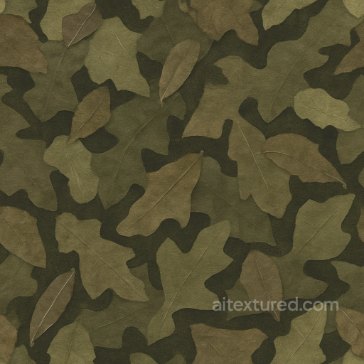 Leaf Litter Synthetic Fiber Camouflage Fabric seamless Color Camouflage PBR texture