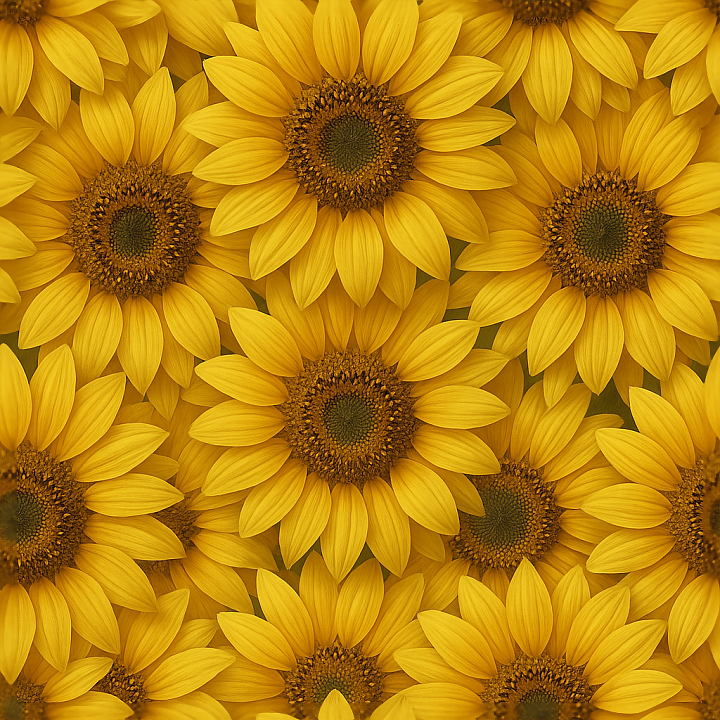 Sunflower Head Flower Meadow Flower Petals Closeup Natural Lighting seamless PBR texture preview