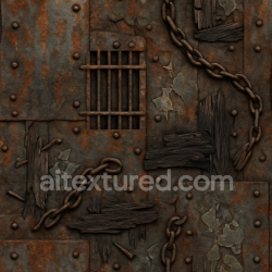 seamless Seamless 3d texture pbr 8k haunted metal with rust stains and iron grate surface texture 8k free download PBR