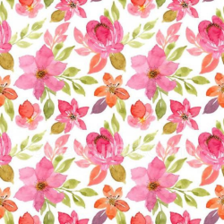 seamless Seamless 3D PBR Pink Flower Watercolor Fabric Texture with Floral Pattern texture 8k free download PBR