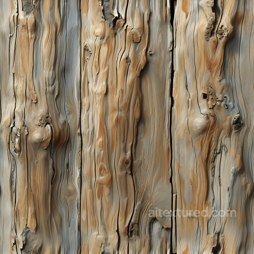 Weathered Reclaimed Wood Planks PBR Texture with Natural Knots and Cracks seamless Wood PBR texture