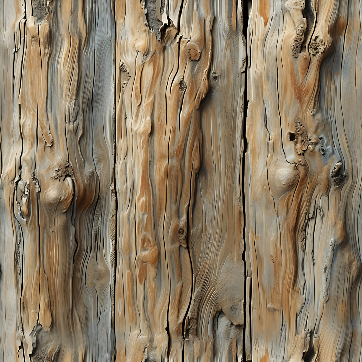 Weathered Reclaimed Wood Planks with Natural Knots and Cracks seamless PBR texture preview