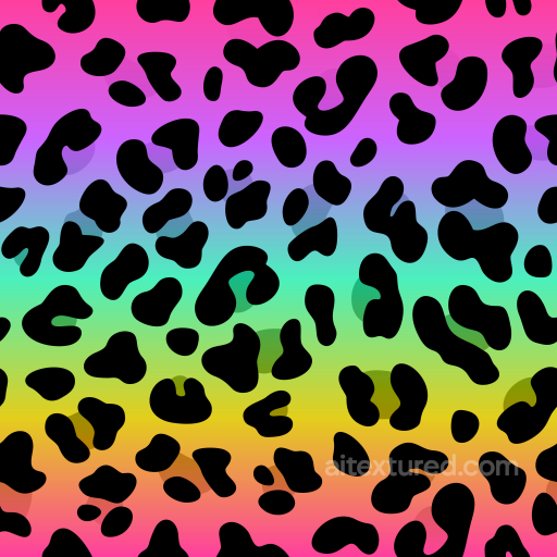 with Bright Gradient Leopard Print Pattern seamless Leopard Print PBR texture