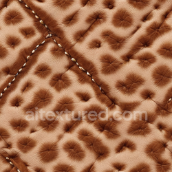 seamless Seamless 3D tufted tan leather upholstery PBR texture with stitched panels texture 8k free download PBR