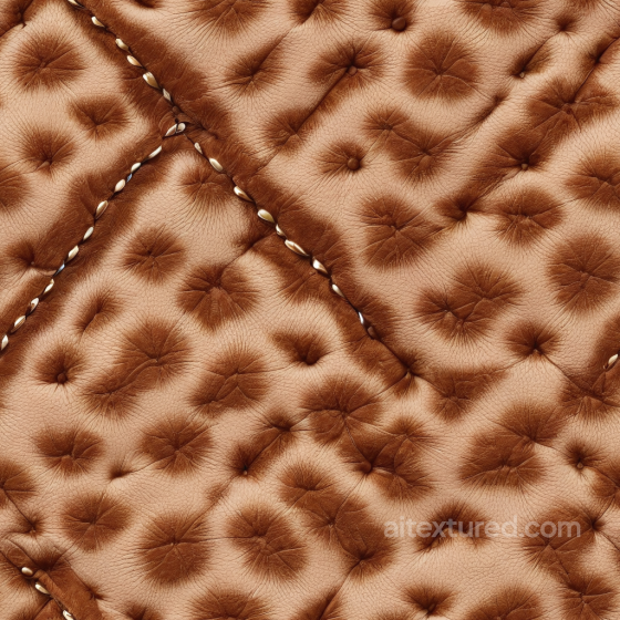 tufted tan leather upholstery PBR texture with stitched panels Leather texture preview