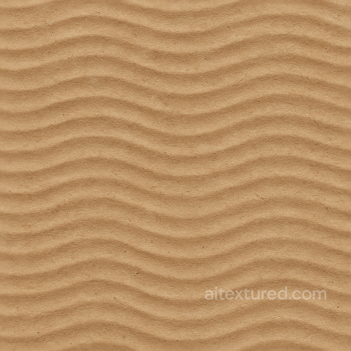 Showing Wavy Cardboard With Subtle Cardboard Grain And Fiber Strands seamless Cardboard PBR texture