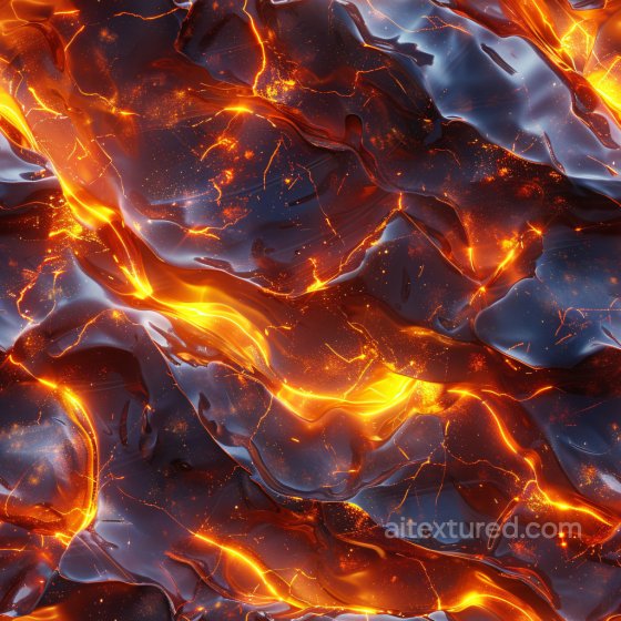 Glossy Texture with Fiery Lava Glow and Volcanic Flow Glossy texture preview