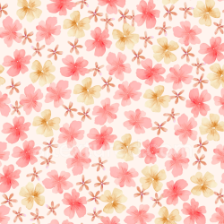 seamless Seamless 3D PBR Watercolor Cherry Floral Texture with Soft Pastel Flowers texture 8k free download PBR