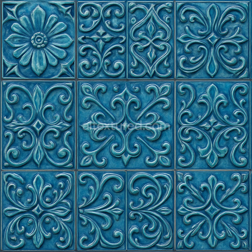 Detailed Glazed Ceramic Tile Texture Seamless 1024X1024