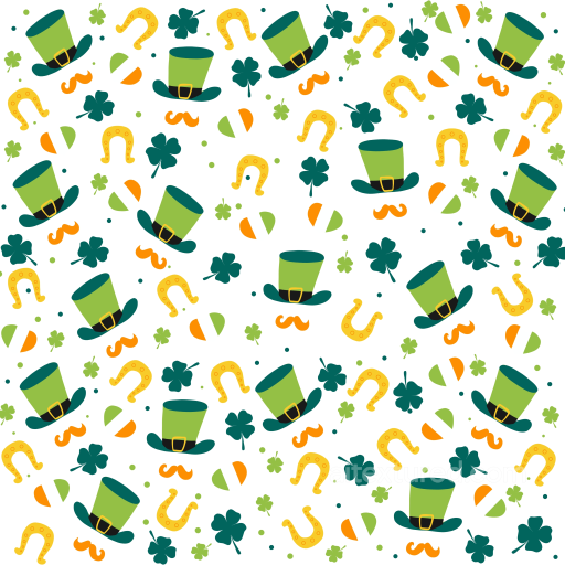 with St Patrick Icons in Bright Colors seamless St patrick digital paper bundle PBR texture