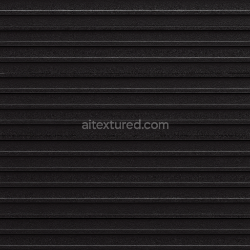 Seamless 3d texture pbr 8k matte black ribbed surface furniture plastic material