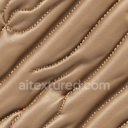 seamless Seamless 3D Quilted Beige Leather PBR Texture with Detailed Stitching and Soft Grain texture 8k free download PBR