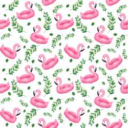 Pattern Bundle - Seamless 3D Pattern PBR Texture Featuring Pink Flamingo Inflatable Floats and Green Leafy… texture preview