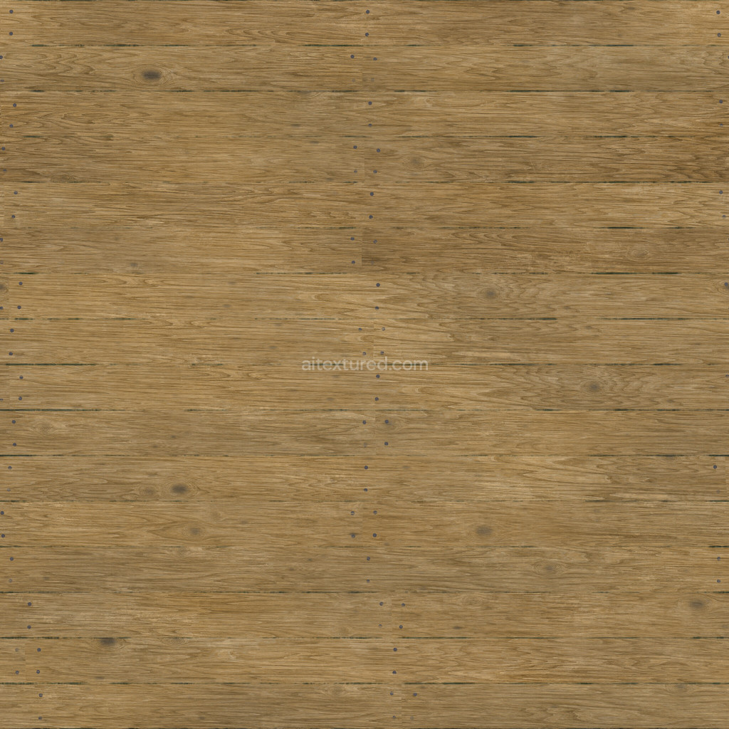 Seamless PBR texture of wooden planks with a natural finish