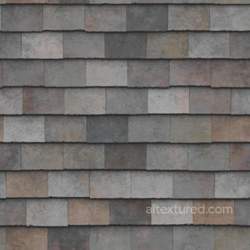 Colourful Clay Roof Tiles in Dull Tone | Free PBR seamless Tile PBR texture