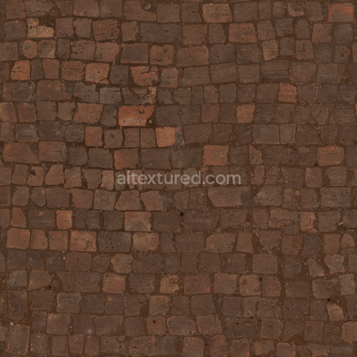 Worn Brick Floor — Weathered Weatherbeaten Brick Weatherbeaten Brick Bricks — PBR seamless 3D texture