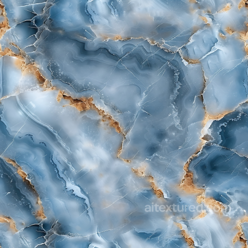 Blue de Savoie Natural Marble PBR Texture with Polished Blue and Brown Veins seamless Marble PBR texture