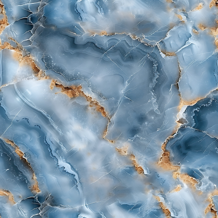 Blue de Savoie Natural Marble with Polished Blue and Brown Veins seamless PBR texture preview