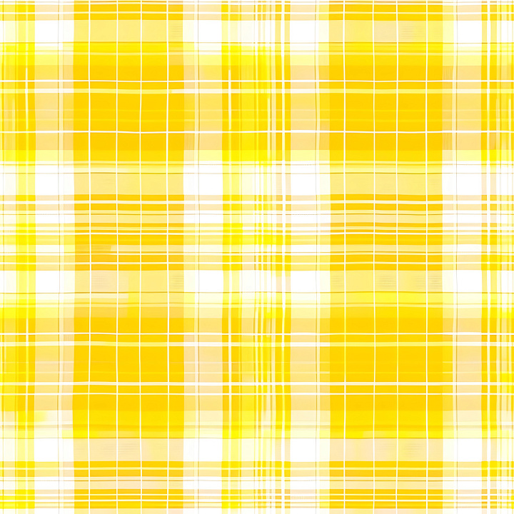 Of Bright Yellow And White Plaid Fabric Pattern seamless PBR texture preview