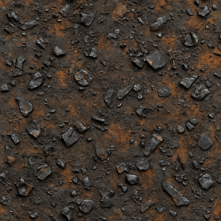 Explosive Dust And Burnt Metal Debris From Chemical Blast In Photoreali… seamless PBR texture preview