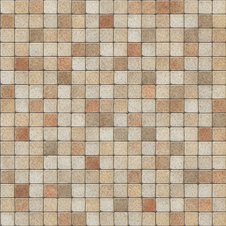 Mosaic Tile seamless PBR texture preview